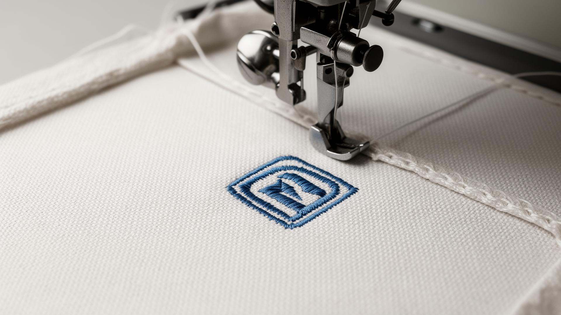 Embroidery in progress